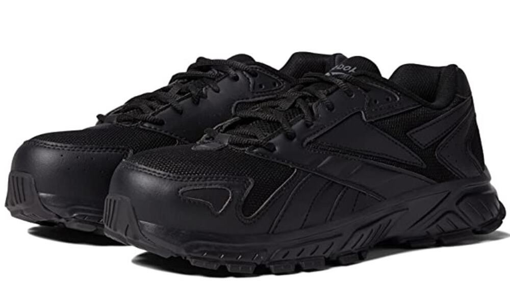 Reebok Work Mens Hyperium Work Shoes US 7 M Black EH Comp Toe NIB